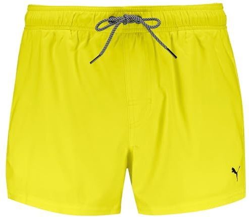 PUMA - Short Length - Zwembroek - Geel - Stretchstof, Steekzakken, Achterzak met Klittenbandsluiting