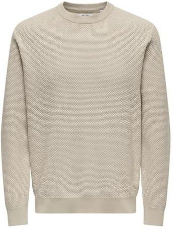 Only & Sons - Onsmorgan 12 - Trui - Silver Lining/Cloud Dancer - Mannen