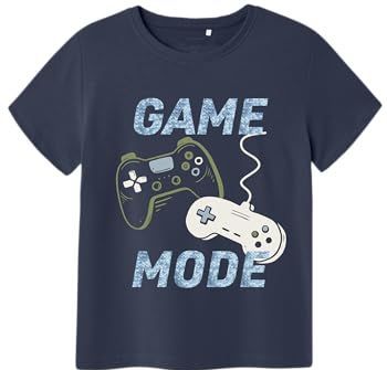 NAME IT Jongens Nkmkurth Ss Top Pb, Mood Indigo, 146-152