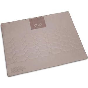 Audi 3292400300 outdoor deken kussen poncho functionele deken, met ringen logo en Manifesto-print, oranje/bruin