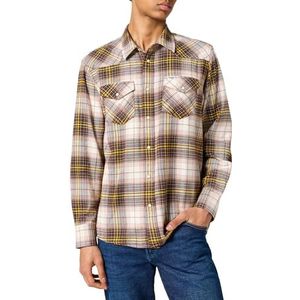 Wrangler Heren western shirt, peperkoek, XL, Peperkoek, XL