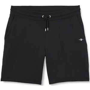 GANT Heren REG Shield Sweat Casual Shorts, Black, standaard, zwart, S