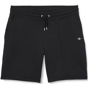 GANT Heren REG Shield Sweat Casual Shorts, Black, standaard, zwart, 3XL