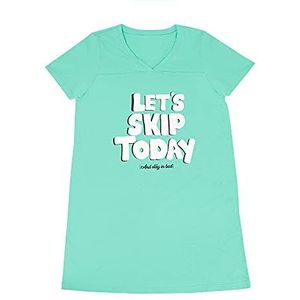 Smart & Sexy Women's V-Neck Oversized Sleep Shirt, Edward Green Let's Skip Today, 2X