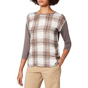 GERRY WEBER Dames 1/1 mouw T-shirt, taupe licht taupe print, 34