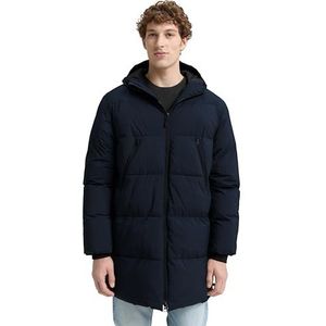 Tom Tailor - Gewatteerde Jas - Sky Captain Blue - Met Capuchon - 3 Ritszakken