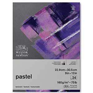 Winsor & Newton 6660771 Pastel papier in blok met grondkleuren - 24 vellen 22,9 x 30,5 cm, 160 g/m², FSC, zuurvrij, zonder optische witmakers, archiveerbare kwaliteit, stabiel en bestand tegen veroudering