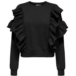 Onldaze Liss L/S Flounce SWT, zwart, XS