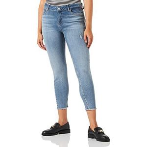 VERO MODA VMPEACH Mid Rise Jeans voor dames, superzacht, halfhoge taille, blauw (light blue denim), 32 NL/S