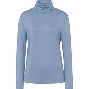 BRAX Dames Style Camilla Fluid Basic Eenvoudige Coltrui Shirt Sweatshirt, blauw (smoke blue), 44