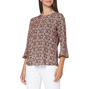 Taifun Damesblouse, karmijnrood patroon, 38