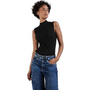 Street One A302837 Geribbelde top, zwart, 40 dames, Zwart, 38