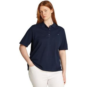 Tommy Hilfiger Poloshirts met korte mouwen voor dames, Blauw (Dark Night Navy), 44
