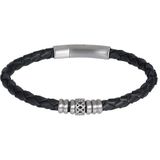 iXXXi Men Leren Heren armband Yuki Zilver Mat | 21cm