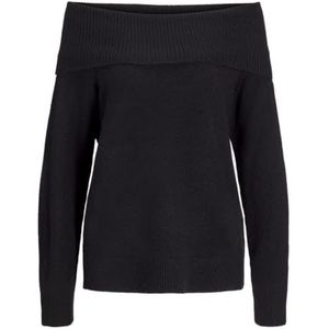 Jack & Jones JXMINKA Off Shoulder Knit, zwart, M