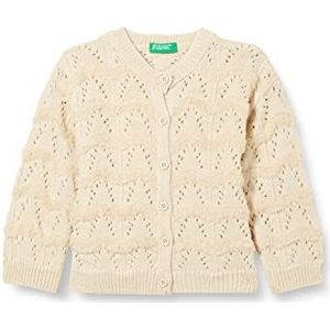 United Colors of Benetton Coreana tricot M/L 1176H500A gebreide trui Cardigan, Ecru 32C, 98 meisjes