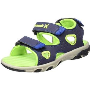 Kamik Lobster2 Riempjessandalen voor kinderen, uniseks, Blauw Navy Lime Nlm, 34 EU