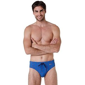 LVB Sporty badslip voor heren, koningsblauwe opdruk, XL