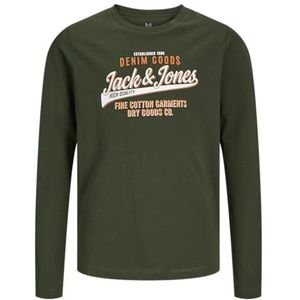 JACK & JONES Child T-Shirt Logo T-Shirt Junior, Combu Green/Print: wit + jam, 164