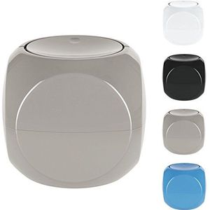 Spirella Cosmetica-emmer 1 liter afvalemmer swingdeksel emmer tafelafvalemmer Dice Taupe