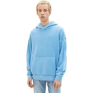TOM TAILOR Denim Uomini Sweatshirt 1035669, 18395 - Rainy Sky Blue, XS