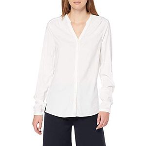 Marc O'Polo Dames Blouse, Crew with Open Slit, Long s, Ivoor (Off White 125), 38