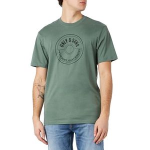 ONLY & SONS Onslamer Life Reg Logo Ss Tee Werk-T-shirt voor heren, Dark Forest, XS