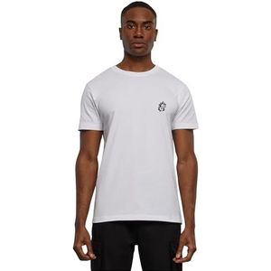 Mister Tee Heren Dice Fire EMB Tee L White, wit, L