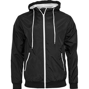 Build Your Brand Windrunner jas voor heren, Veelkleurig (zwart/wit 00050), 5XL