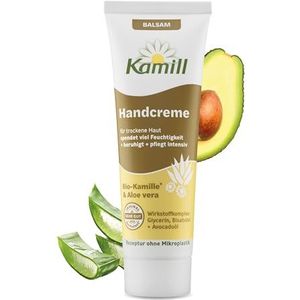 Kamill Handcrème balsem 30 ml – veganistische crème – hand- en nagelverzorging met biologische kamille en avocado-olie in reisformaat – rustgevend, reparerend en hydraterend
