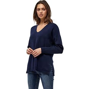 Peppercorn Rosalia V-hals gebreide trui met lange mouwen | blauwe truien voor dames VK | lente dames truien | maat XL