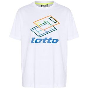 Lotto - Shirt - Bright White - Met Opvallende Print Aan De Voorkant