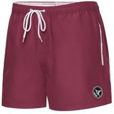 Ladeheid Heren Zwembroek Sneldrogende Sportieve Zwemshort met Mesh Binnenbroekje, Zakken aan Zijkant en Achterkant, Elastische Tailleband, Ademend Materiaal LA40-199 (Bordeaux, M)