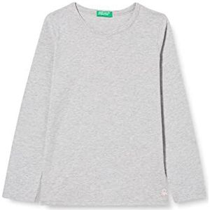 United Colors of Benetton T-shirt met lange mouwen voor meisjes, Grey Melange 501, 160 cm
