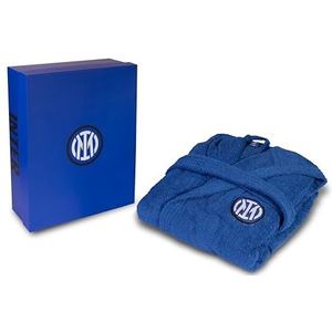 hermet Inter Badjas met capuchon, uniseks badjas van badstof, 380 g/m², 100% katoen, logo aan de binnenkant, maat 2XL