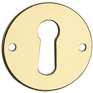 PORRO Sleutelplaatje ø 25 mm, messing verchroomd gepolijst