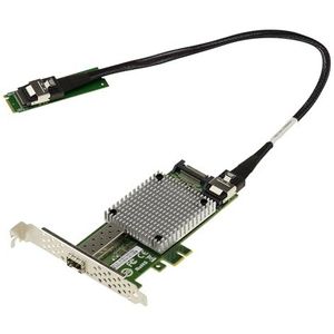 KALEA-INFORMATIQUE M2-kaart 1 netwerkpoort Glasvezel SFP+ 10G 10 GIGABIT ETHERNET voor M.2 M Key-poort, met Intel JL82599EN-chipset. SFF-8087-verbinding 40 cm.