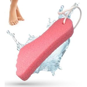 LaRosa PUMICE SPA Voetvormige Puimspons – Roze met Koord