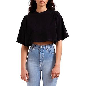 Dr Denim Freya T-shirt voor dames, zwart 01.45, M