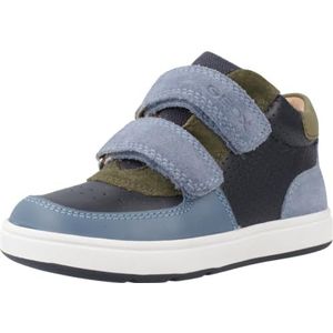 Geox - Biglia - Sneakers - Wit met Marineblauwe Details - Ademend en Flexibel