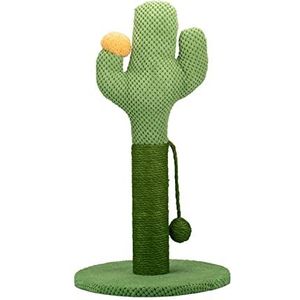 AQPET Krabpaal Cactus, 54 cm, met kattenmand, boom, speelplaats, krabpaal voor katten, groen