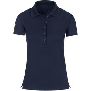 Trigema Dames poloshirt met Swarovski® kristallen, blauw (navy 046), 3XL