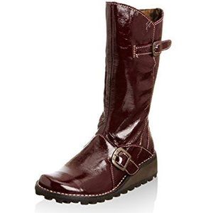 Fly London Mes laarzen met 2 gesp voor dames, Paars, 36 EU