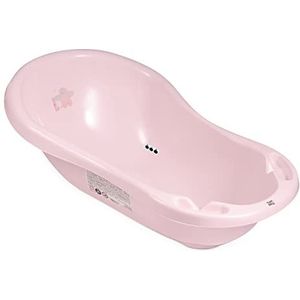 Hylat Baby Babybad voor pasgeborenen en baby's tot 12 maanden, met stop en antislipmat, gemaakt van BPA-vrij plastic, lengte: 84 cm, kleur: roze.