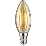 Paulmann 28524 LED lamp vintage kaars 2W retro verlichtingsmiddel kaarslamp gloeidraad E14 filament goud 1700 K goudlicht 160 lm