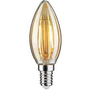 Paulmann 28524 LED lamp vintage kaars 2W retro verlichtingsmiddel kaarslamp gloeidraad E14 filament goud 1700 K goudlicht 160 lm