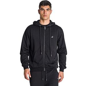 Gianni Kavanagh Black Bliss Micro Hoodie Jacket Hooded Sweatshirt voor heren, Zwart, M