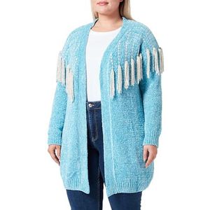 ZITHA Dames Chenille Cardigan 19025229-ZI01, turkooisblauw, XS/S, turquoiseblauw, XS/S