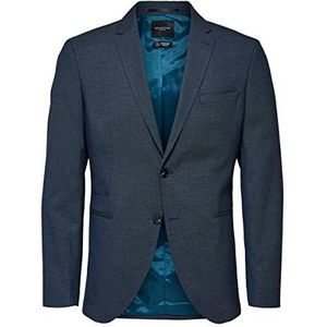 SELECTED HOMME SLHSLIM-MAZELOGAN STRUC BLZ B NOOS blazer voor heren, Medium Blue Melange, 94 cm