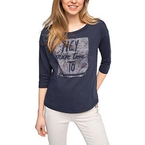 edc by ESPRIT T-shirt voor dames, blauw (navy 400), L